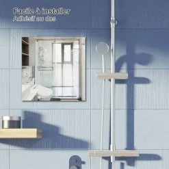 KARTOKNER 6pcs Miroir Adhesif Mural,Pièce Miroirs Adhésifs,Pièce Miroirs Adhésifs Carrés Pour Chambre, Miroir Mural Autocollant Carré Pour Décoration La Décoration Muraleet Arts Coratifs (15cmx15cm) -Miroir Soldes Boutique 55899568 4