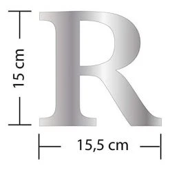 KARTOKNER Lettres Miroir Adhésif - Lettre R & - Hauteur 15 Cm - Initiale Autocollante - Alphabet Miroir - Décoration Plexi Miroir - Alphabet 26 Lettres -Miroir Soldes Boutique 55899816 3