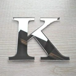 KARTOKNER Lettres Miroir Adhésif - Lettre K & - Hauteur 15 Cm - Initiale Autocollante - Alphabet Miroir - Décoration Plexi Miroir - Alphabet 26 Lettres