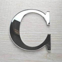 KARTOKNER Lettres Miroir Adhésif - Lettre C & - Hauteur 10 Cm - Initiale Autocollante - Alphabet Miroir - Décoration Plexi Miroir - Alphabet 26 Lettres