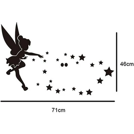 Kartokner Mignon Fée Miroir Mural Acrylique Miroir Décoratif Fée Clochette Stickers Muraux Décoration De La Maison (argent) 4 Kartokner Mignon Fée Miroir Mural Acrylique Miroir Décoratif Fée Clochette Stickers Muraux Décoration De La Maison (argent) – Image 2