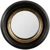 COTE TABLE Miroir Rond Noir Doré Auréole 21cm - Noir Et Doré -Miroir Soldes Boutique 56058289 1