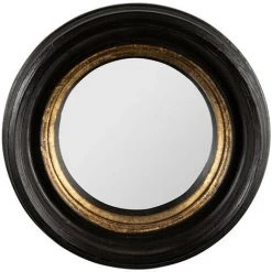 COTE TABLE Miroir Rond Noir Doré Auréole 21cm - Noir Et Doré 5 COTE TABLE Miroir Rond Noir Doré Auréole 21cm - Noir Et Doré -Miroir Soldes Boutique 56058289 2