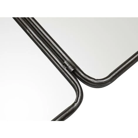 OZAIA Miroir De Barbier Vintage En Métal CERRONE - L. 60 X H. 112 Cm - Gris Métallisé - Argenté 7 OZAIA Miroir De Barbier Vintage En Métal CERRONE - L. 60 X H. 112 Cm - Gris Métallisé - Argenté – Image 5