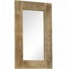 INLIFE Miroir Bois De Manguier Massif 50 X 80 Cm -Miroir Soldes Boutique 56253852 1