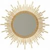 Paris Prix - Miroir Mural En Métal "rayons De Soleil" 43cm Or -Miroir Soldes Boutique 57062044 1