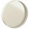Paris Prix - Miroir Mural Rond Déco "bord Métal" 51cm Blanc