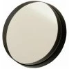 Paris Prix - Miroir Mural Rond Déco "bord Métal" 51cm Noir -Miroir Soldes Boutique 57062075 1