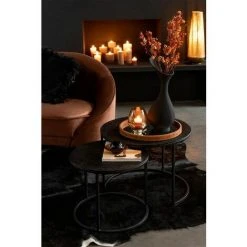 Paris Prix - Miroir Mural Design En Cuir "tortu" 60cm Cognac -Miroir Soldes Boutique 57062108 5