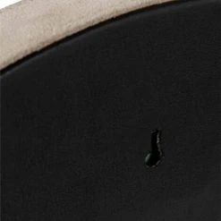 Paris Prix - Miroir Mural Design En Cuir "tortu" 60cm Beige -Miroir Soldes Boutique 57062121 3