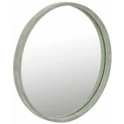 Paris Prix - Miroir Mural Design En Cuir "tortu" 60cm Vert