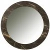Paris Prix - Miroir Mural Imprimé Marbre "sueve" 60cm Marron -Miroir Soldes Boutique 57062151 1