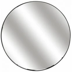 Paris Prix - Miroir Mural & étagère Design "filaire" 45cm Noir