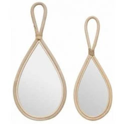 ATMOSPHERA, CRŽATEUR D'INTŽRIEUR Lot De 2 Miroirs Muraux "Carmen" 18cm Beige