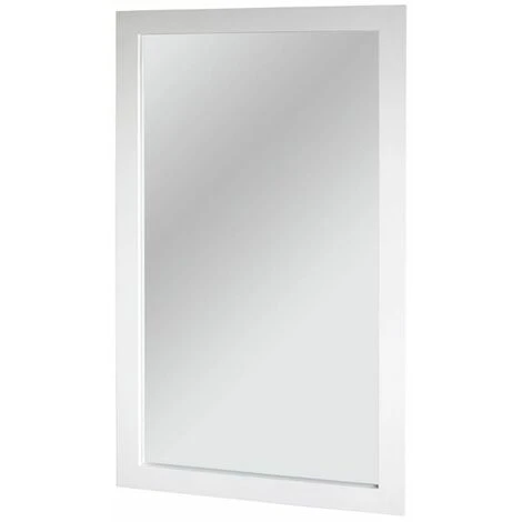 Paris Prix - Miroir Mural Design "lavido" 100cm Blanc Laqué 3 Paris Prix - Miroir Mural Design "lavido" 100cm Blanc Laqué