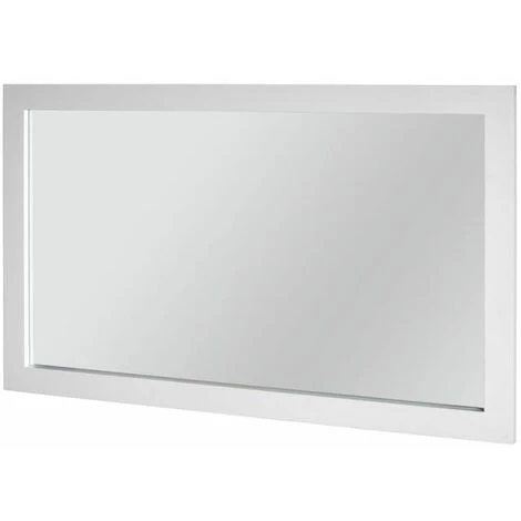 Paris Prix - Miroir Mural Design "lavido" 100cm Blanc Laqué 4 Paris Prix - Miroir Mural Design "lavido" 100cm Blanc Laqué – Image 2