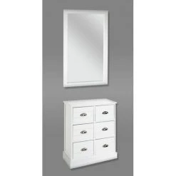 Paris Prix - Miroir Mural Design "lavido" 100cm Blanc Laqué 10 Paris Prix - Miroir Mural Design "lavido" 100cm Blanc Laqué -Miroir Soldes Boutique 57077290 4