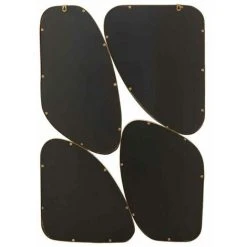Paris Prix - Miroir Mural Design "4 Parties" 96cm Or & Transparent -Miroir Soldes Boutique 57078452 3