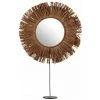 Paris Prix - Miroir Sur Pied En Raphia "saffron" 59cm Marron