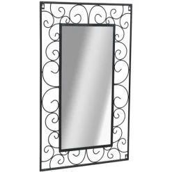 NOVA Miroir Mural Jardin Rectangulaire Style Antique Noir Dimensions Miroir Mural De Jardin Rectangulaire 50 X 80 Cm Noir Taille : 50x80 Cm -Miroir Soldes Boutique 57092876 2