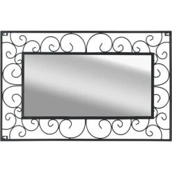 NOVA Miroir Mural Jardin Rectangulaire Style Antique Noir Dimensions Miroir Mural De Jardin Rectangulaire 50 X 80 Cm Noir Taille : 50x80 Cm -Miroir Soldes Boutique 57092876 4