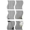 MACARON Miroir Murale Adhesif,6pcs Argenté Miroir Autocollant Mural,Forme En Plastique Ondulé Mur En Plastique DIY Decal Miroir Pour La Décoration De Surface Bureau À La Maison (Argent)LO-Ron -Miroir Soldes Boutique 57139656 1