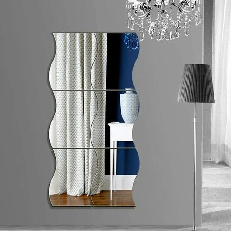 MACARON Miroir Murale Adhesif,6pcs Argenté Miroir Autocollant Mural,Forme En Plastique Ondulé Mur En Plastique DIY Decal Miroir Pour La Décoration De Surface Bureau À La Maison (Argent)LO-Ron 7 MACARON Miroir Murale Adhesif,6pcs Argenté Miroir Autocollant Mural,Forme En Plastique Ondulé Mur En Plastique DIY Decal Miroir Pour La Décoration De Surface Bureau À La Maison (Argent)LO-Ron – Image 5