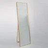 AZKOEESY Miroir Sur Pied Avec Cadre En Métal Doré 140x40cm HD Grand Miroir Pleine Longueur Avec Crochet Pour Une Utilisation Dans Le Salon Ou Le Dressing -Miroir Soldes Boutique 57244235 1