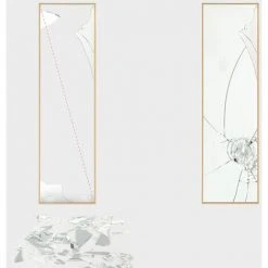 AZKOEESY Miroir Sur Pied Avec Cadre En Métal Doré 140x40cm HD Grand Miroir Pleine Longueur Avec Crochet Pour Une Utilisation Dans Le Salon Ou Le Dressing -Miroir Soldes Boutique 57244235 4