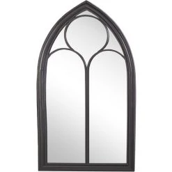 BELIANI Miroir En Métal Noir 113x62 - Noir
