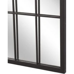 BELIANI Miroir En Métal Noir 115x50 - Noir -Miroir Soldes Boutique 57586292 4