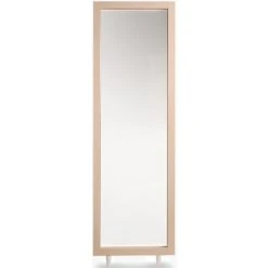 Miroir Sur Pied Décoratif 190 Cm En Bois Chêne Clair Salle De Bain CEDAM -Miroir Soldes Boutique 57763147 2