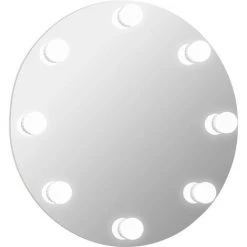 TRUE DEAL Miroir Mural Avec Lampes LED Rond Verre -Miroir Soldes Boutique 57825007 2