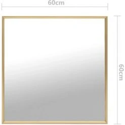 TRUE DEAL Miroir Doré 60x60 Cm 11 TRUE DEAL Miroir Doré 60x60 Cm -Miroir Soldes Boutique 57829416 5