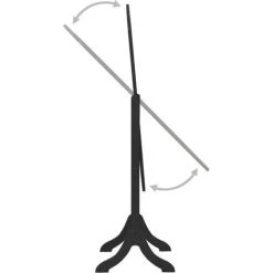 TRUE DEAL Miroir Sur Pied Noir 46x48x164 Cm -Miroir Soldes Boutique 57835521 4