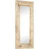 TRUE DEAL Miroir Sculpté à La Main 110x50x2,6 Cm Bois De Manguier Solide -Miroir Soldes Boutique 57845388 1