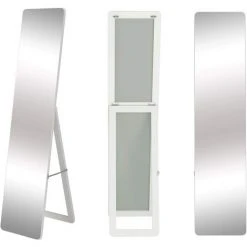 DlandHome Miroir Sur Toute La Longueur, Miroir Sur Pied, Miroir Complet, Miroir Mural Sur Toute La Longueur, Miroir Sur Pied Sur Toute La Longueur, Multi-usage Debout Et Suspendu, QH-1712-D -Miroir Soldes Boutique 57914412 3
