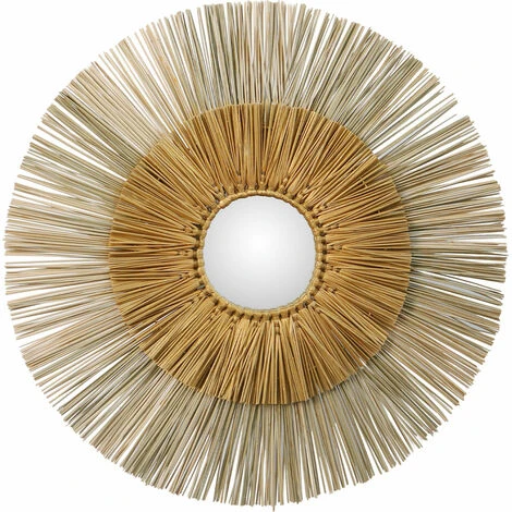 RENDEZ VOUS DéCO Miroir Melika En Matière Naturelle ∅ 60 Cm - Beige 3 RENDEZ VOUS DéCO Miroir Melika En Matière Naturelle ∅ 60 Cm - Beige