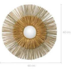 RENDEZ VOUS DéCO Miroir Melika En Matière Naturelle ∅ 60 Cm - Beige 7 RENDEZ VOUS DéCO Miroir Melika En Matière Naturelle ∅ 60 Cm - Beige -Miroir Soldes Boutique 57917350 2