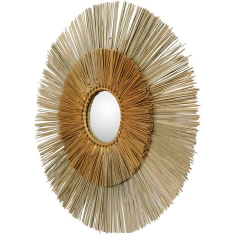 RENDEZ VOUS DéCO Miroir Melika En Matière Naturelle ∅ 60 Cm - Beige 6 RENDEZ VOUS DéCO Miroir Melika En Matière Naturelle ∅ 60 Cm - Beige – Image 4