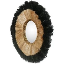 RENDEZ VOUS DéCO Miroir Vahé En Matière Naturelle ∅ 70 Cm - Noir -Miroir Soldes Boutique 57917351 4