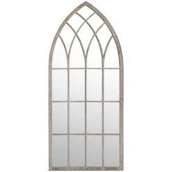 VidaXL Miroir De Jardin Sable 100x45cm Fer Pour Utilisation Extérieure - Crème -Miroir Soldes Boutique 58050827 3