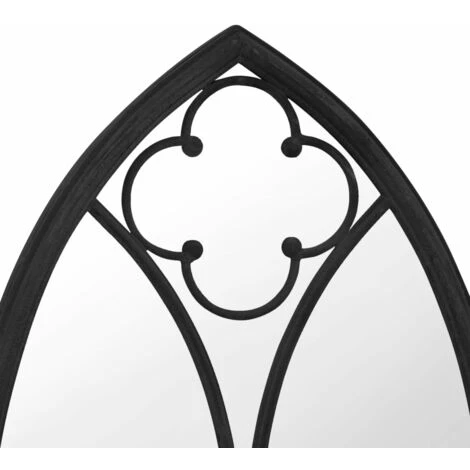 VidaXL Miroir De Jardin Noir 70x45 Cm Fer Pour Utilisation Extérieure - Noir 7 VidaXL Miroir De Jardin Noir 70x45 Cm Fer Pour Utilisation Extérieure - Noir – Image 5