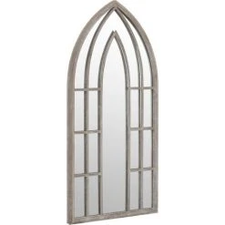 VidaXL Miroir De Jardin Sable 100x45cm Fer Pour Utilisation Extérieure - Crème -Miroir Soldes Boutique 58050856 3