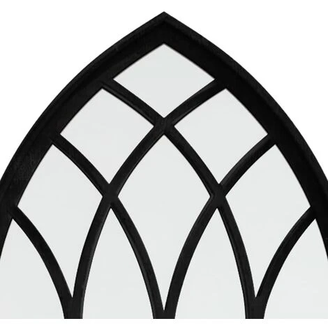 VidaXL Miroir De Jardin Noir 100x45 Cm Fer Pour Utilisation Extérieure - Noir 7 VidaXL Miroir De Jardin Noir 100x45 Cm Fer Pour Utilisation Extérieure - Noir – Image 5