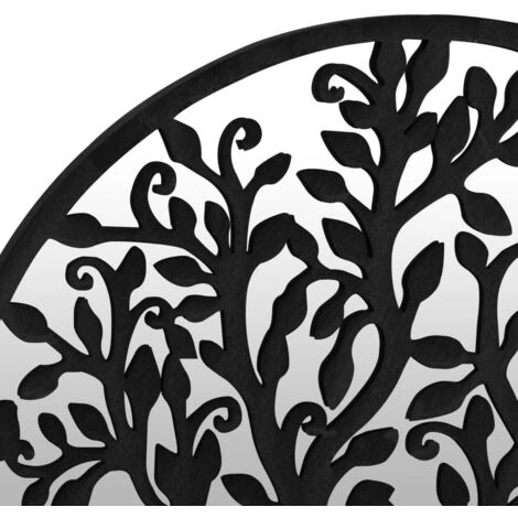 VidaXL Miroir De Jardin Noir 60x2,5 Cm Fer Rond Utilisation Extérieure - Noir 7 VidaXL Miroir De Jardin Noir 60x2,5 Cm Fer Rond Utilisation Extérieure - Noir – Image 5