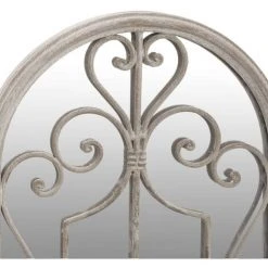 VidaXL Miroir De Jardin Sable 70x30 Cm Fer Pour Utilisation Extérieure - Crème -Miroir Soldes Boutique 58050902 5