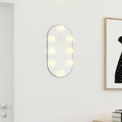 VidaXL Miroir Avec éclairage LED 40x20 Cm Verre Ovale - Argent 9 VidaXL Miroir Avec éclairage LED 40x20 Cm Verre Ovale - Argent -Miroir Soldes Boutique 58265921 3