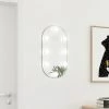 VidaXL Miroir Avec éclairage LED 60x30 Cm Verre Ovale - Argent -Miroir Soldes Boutique 58265922 1