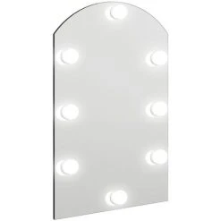 VidaXL Miroir Avec éclairage LED 60x40 Cm Verre Arche - Argent -Miroir Soldes Boutique 58265924 2